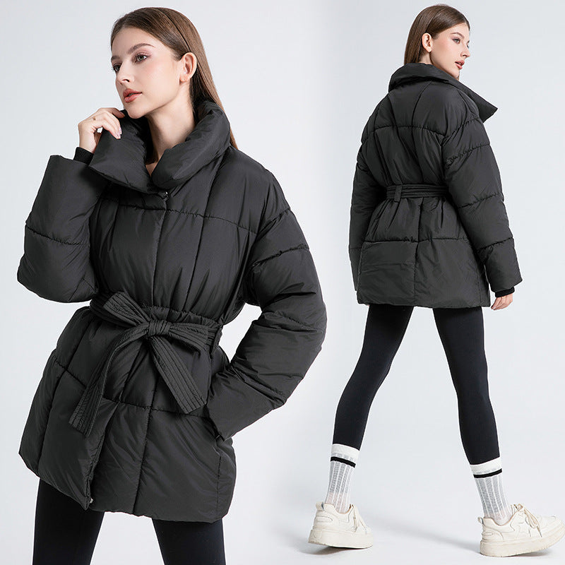 Trendy Winter Coat Ladies' Knee-Length Puffer