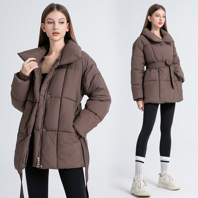 Trendy Winter Coat Ladies' Knee-Length Puffer