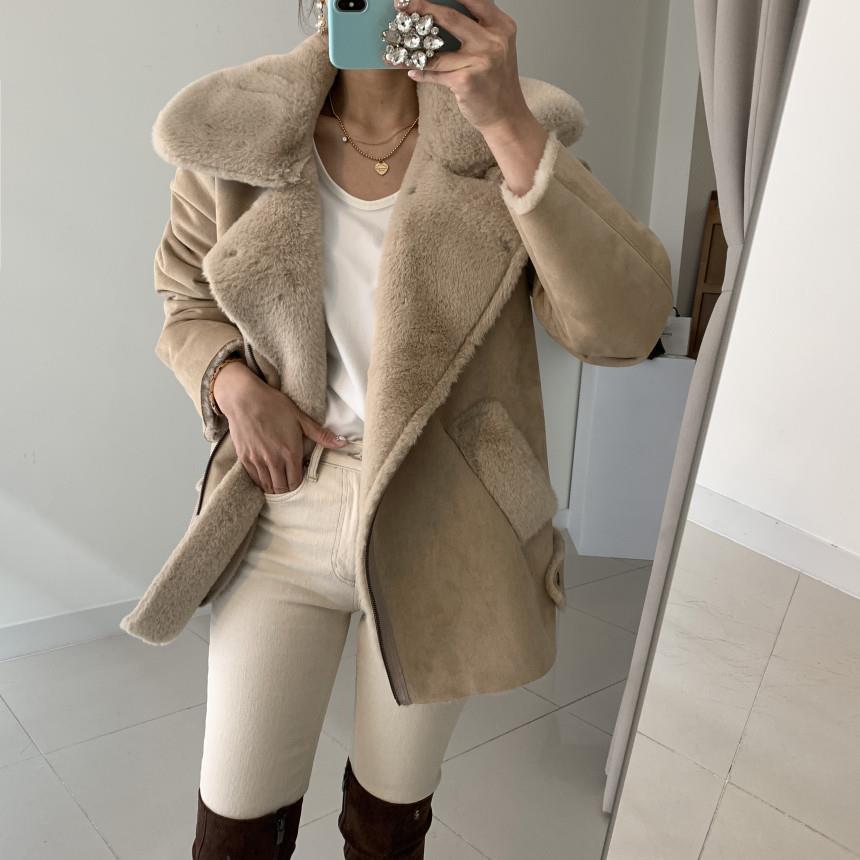 Cozy Oversized Ladies Winter Coat Long Sleeve