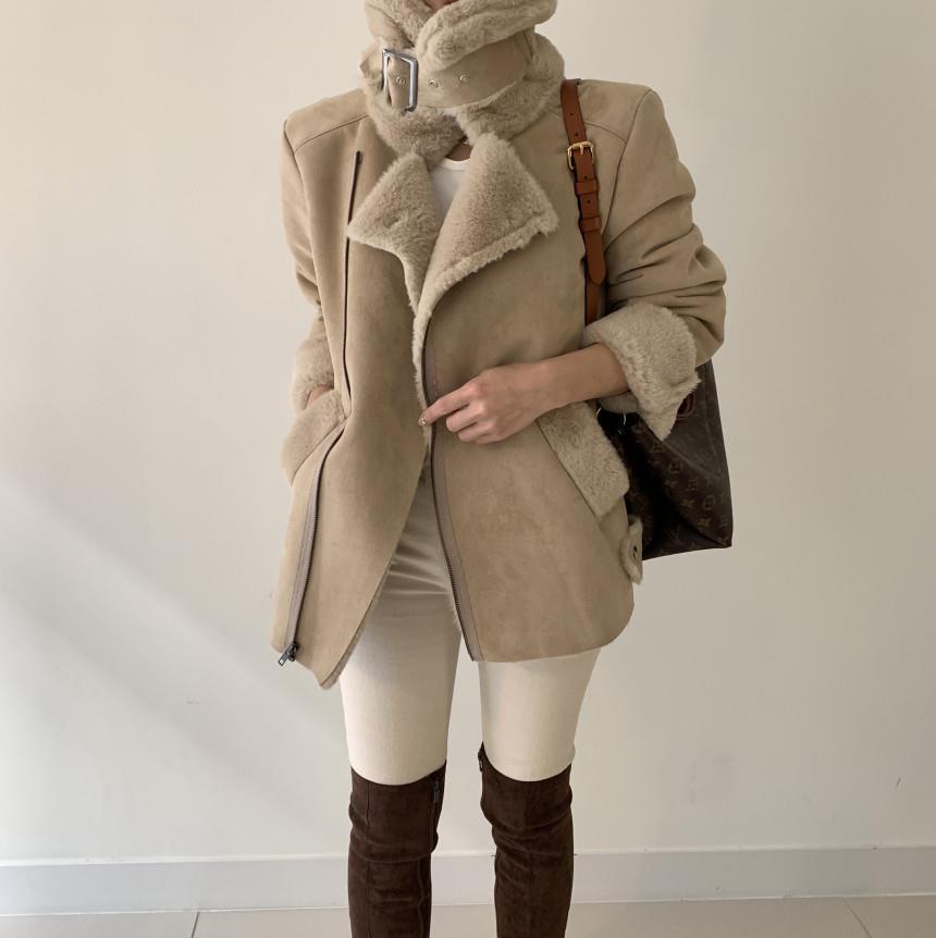 Cozy Oversized Ladies Winter Coat Long Sleeve
