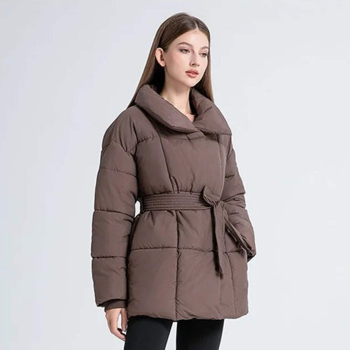 Trendy Winter Coat Ladies' Knee-Length Puffer