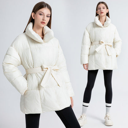 Trendy Winter Coat Ladies' Knee-Length Puffer