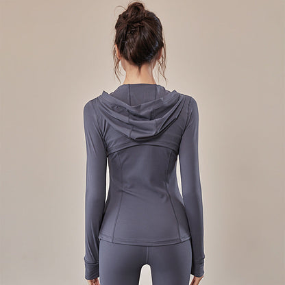 [Outerwear] Women's Athletic Hooded Jacket for Exercise Wear